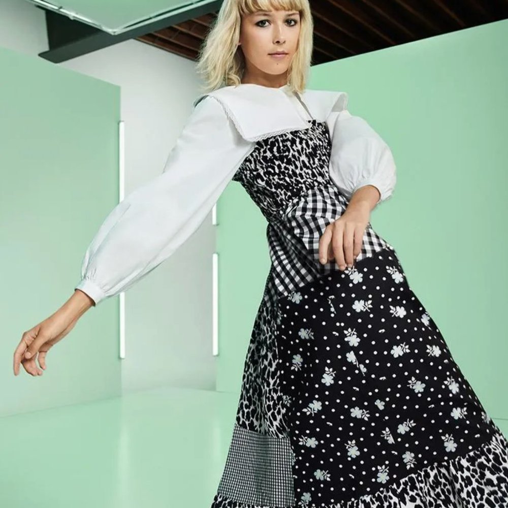 Sandy Liang x Target Smocked Gingham Printed Midi Dress
